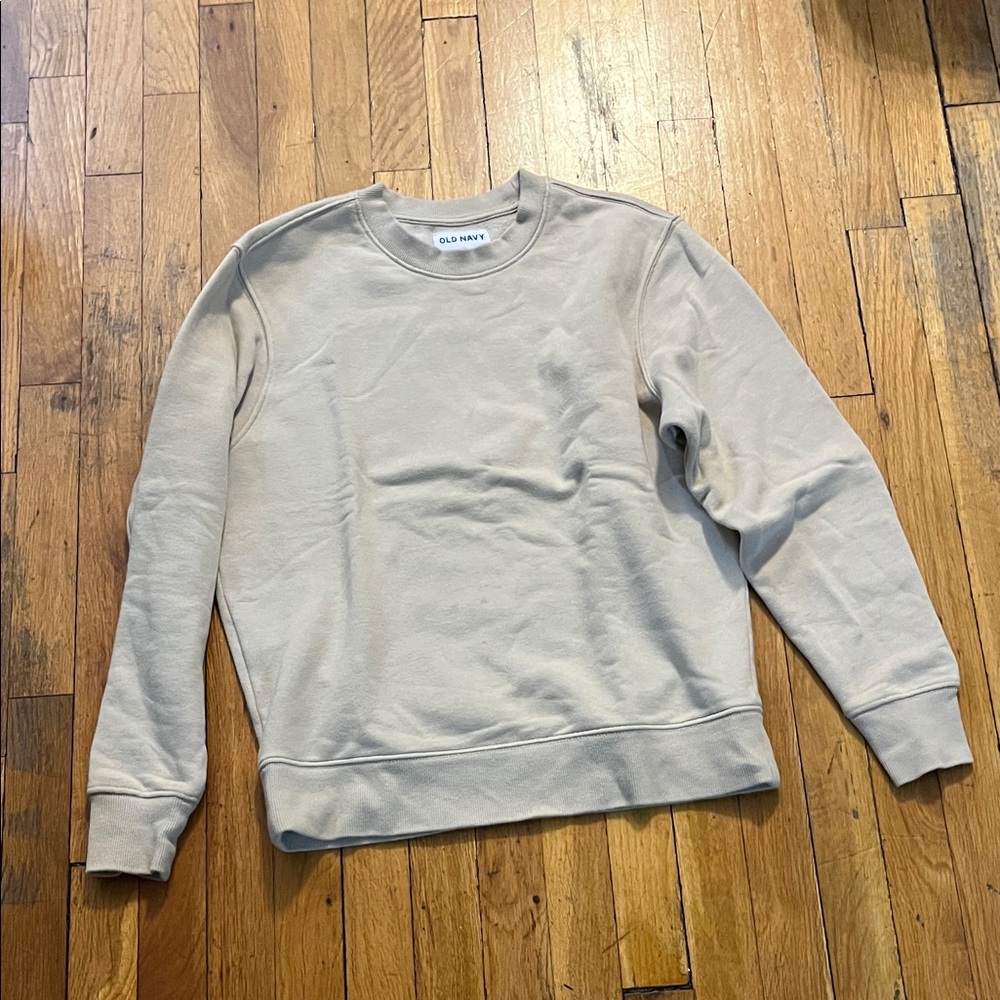 Old Navy Men's Beige Crewneck Sweater